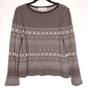 ST. JOHN COLLECTION Women’s‎ Knit Top Pullover Geometric USA🇺🇸MADE Size 4